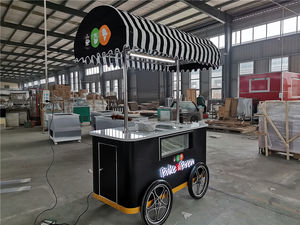 Machine à crème glacée 10 saveurs, chariot <span class=keywords><strong>de</strong></span> crème glacée italien élégant à main - Product Image 3