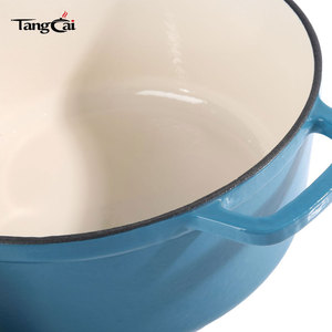 Juego de Utensilios de Cocina de Hierro Fundido Esmaltado, <span class=keywords><strong>Olla</strong></span> Grande y <span class=keywords><strong>Caldero</strong></span> con Apariencia Metálica Duradera y Delicada para Cocinar - Product Image 6
