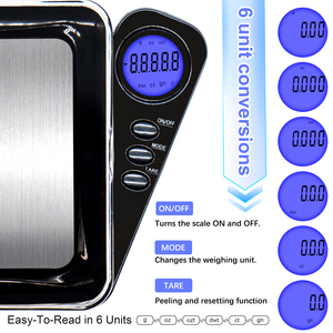वर्ग कस्टमाइज्ड लोगो मिनी जेब स्केल स्टेनलेस स्टील 650g/0.1 जी सटीकता रसोई स्केल - Product Image 5