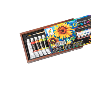 High Quality 12 Colors Professional Plastic Tube Acrylic <b>Paint</b> <b>Set</b> For Artists Painting Colormate Support Small Quantity - Product Image 4