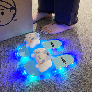 Мужские и женские летние пляжные сандалии со светодиодной подсветкой, светящиеся домашние тапочки для амортизации, пригодные для переработки дышащие модные тренды - Product Image 2