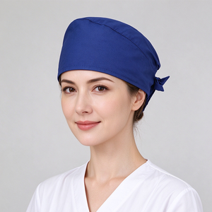 Gorro Quirúrgico LUCKIN CHAIN Azul con Logotipo Personalizado Bordable, Unisex, Transpirable, 100% Algodón, para las Cuatro Estaciones - Product Image 6