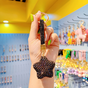 Porte-clés étoile diamant, vente en gros de luxe, porte-clés strass cristal, porte-clés voiture, pendentif femme, pentagrammes, porte-clés en pierres précieuses - Product Image 4