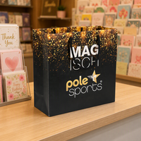 Sac cadeau personnalisé, élégant, avec impression de logo, en papier, avec poignées en ruban