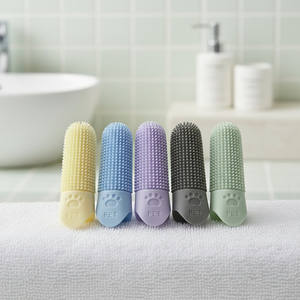 Personalizado 360 grados completo envolvente cerdas silicona mascota dedo cepillo de dientes perro cepillos de dientes - Product Image 4