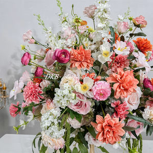 Nouvelle grande boule de fleurs artificielles, centre de table, boule de fleurs colorée en soie pour la décoration de table de mariage ou d'événement - Product Image 6