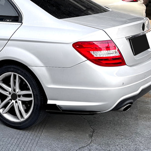 Mercedes-Benz C-Class W204 Rear Bumper Corner Decals Piano Black Carbon Fiber Texture Adhesive Exterior Modification - Product Image 3