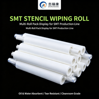 Rouleau de papier essuie-tout pour pochoirs SMT, 55% pâte de bois, 45% polyester, sans peluches, pour imprimante DEK MPM