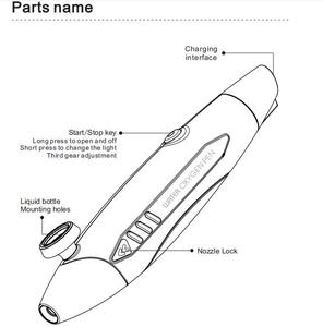 Chất lượng cao da nhỏ treo chai oxy cụ nano phun máy hydrat hóa mặt nước ánh sáng vẻ đẹp thiết bị B - Product Image 6