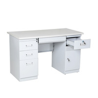 Bureau d'ordinateur moderne en acier avec 3 tiroirs pour le télétravail - Offre Spéciale