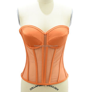 WBU-001 Womens Sexy Bustier Transparent Mesh Bodices <strong>Underwear</strong> Body Corset Plus Size Shapers for Dress Making - Product Image 2