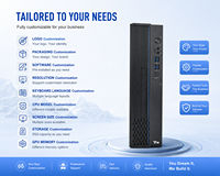 Set Lengkap Desktop Kantor ODM Kustom Zhaoxin KX U6780A 8 Core 2.7GHz 8GB 512GB M.2 NVMe SSD 8L Chassis Layar 23.8 Inci