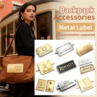 Accessoires de maroquinerie : Plaque personnalisée dorée, étiquette métallique pour sac à main, logo, plaque nominative, haute qualité, luxe