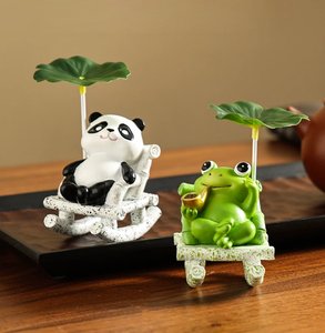 Ornement de chaise à bascule en forme de grenouille charmant et relaxant, une jolie décoration de bureau, un cadeau apaisant pour soulager le stress - Product Image 2