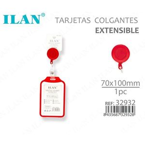 Porta Tarjetas de Identificación Expandible ILAN 70x100mm Rojo Mate - Product Image 3