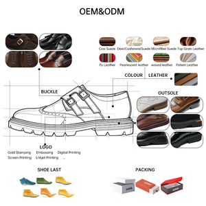OEM Custom Luxury Designer Men's Cowhide Formal <b>Shoes</b> Breathable Anti Slip Lace Pointed Toe Business Wedding Oxfords Loafers - Product Image 4