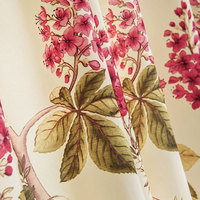 Tela de Cortina Estampada 100% Poliéster, Diseño de Hojas Botánicas, Verde Salvia, Tela para Cortinas al por Mayor