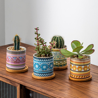 Pot de fleur succulent en céramique de style nordique simple jardinière européenne créative pour la maison artisanat