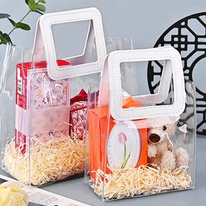 Bolsas de regalo de boda transparentes Bolsa de mano transparente Bolsa de cosméticos con ramos de flores para dormitorio Cocina Comida Viaje - Product Image 4