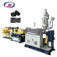 Máquina para Fabricar Tubos Corrugados Flexibles de Pared Simple de PE PP de 16 a 50 mm con Control PLC de un Solo Tornillo y Alta Productividad