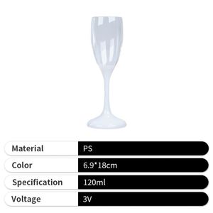 Coupe à champagne personnalisée de luxe avec éclairage LED créatif pour réception de mariage - Product Image 3