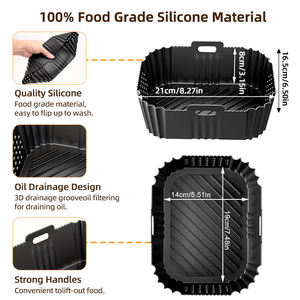 Cesta <span class=keywords><strong>de</strong></span> <span class=keywords><strong>freidora</strong></span> <span class=keywords><strong>de</strong></span> <span class=keywords><strong>aire</strong></span> reutilizable antiadherente resistente al calor, bandeja <span class=keywords><strong>de</strong></span> olla, revestimientos <span class=keywords><strong>de</strong></span> silicona para <span class=keywords><strong>freidora</strong></span> <span class=keywords><strong>de</strong></span> <span class=keywords><strong>aire</strong></span> <span class=keywords><strong>Ninja</strong></span> <span class=keywords><strong>de</strong></span> <span class=keywords><strong>doble</strong></span> pila SL400UK - Product Image 2