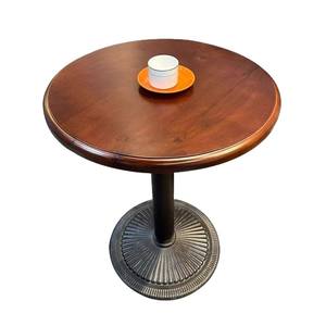 Coffee Shop <b>Table</b> And Chair Set <b>Solid</b> <b>Wood</b> Round Durable Restaurant Furniture For Coffee Shops And Restaurants - Product Image 4