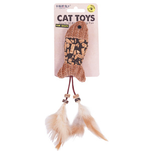 Gato ratón pluma juguetes <span class=keywords><strong>Catnip</strong></span> Teaser gato pez juguete mascota gato interactivo masticar juguete - Product Image 4
