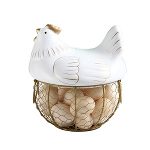 Creative Chick <b>Egg</b> <b>Storage</b> Basket With Lid And Handle Portable Kitchen Design - Product Image 5