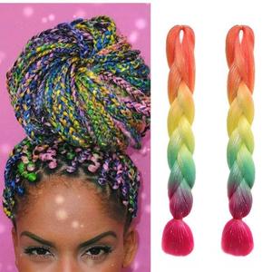 Cheveux synthétiques à tresser Futura, tresses fines dégradées, postiche queue de cheval teint à haute température, style Miss - Product Image 2