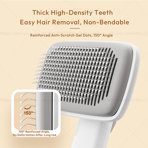 Elecpet Pet con chó tóc bàn chải mèo chải chuốt công cụ có thể điều chỉnh chăm sóc vật nuôi bàn chải thép không gỉ lược cho Chó & Mèo dễ dàng-làm sạch - Product Image 5