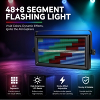 Lumière stroboscopique à pixels LED RGBW, 48+8 zones, contrôle RDM, DMX512, effet clignotant pour scène, bar, discothèque, DJ, spectacles, événements