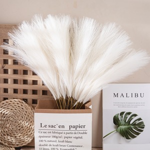 Mini ramo de Pampas artificiales blancas, hierba Artificial para decoración de boda, venta al por mayor - Product Image 2