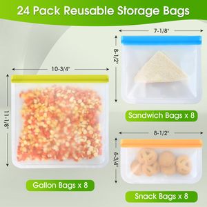 Bolsas Reutilizables para Sándwiches HANSUN, a Prueba de Fugas, para Almacenamiento de Alimentos, Libres de BPA, Gruesas, para Viajar - Product Image 6