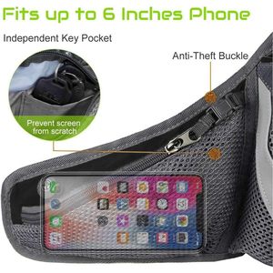 Marsupio per l'idratazione della cintura riflettente Premium con borraccia borse Fitness per uomo e donna - Product Image 2