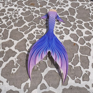 Combinaison sirène professionnelle HD sur mesure pour femme avec haut <span class=keywords><strong>de</strong></span> bikini imprimé peau <span class=keywords><strong>de</strong></span> sirène pour la natation - Product Image 1