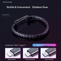 Kabel Data Gelang Aluminium Alloy dengan Konektor Micro USB/Type-C untuk Apple untuk Android Millet Pengisian Cepat QC15W