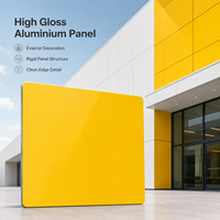 Panneaux composites en aluminium (ACP) pour façades extérieures, revêtement mural extérieur, panneaux de signalisation, finition brillante, 3 mm, 4 mm, PVDF ACM