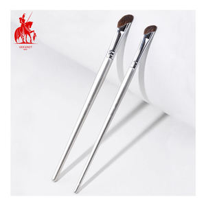 Brocha de Maquillaje de Precisión de Pelo de Poni Gris, Color Durazno, Marca Privada, Suave, <span class=keywords><strong>para</strong></span> Difuminar Sombras de <span class=keywords><strong>Ojos</strong></span>, <span class=keywords><strong>Brochas</strong></span> de Maquillaje de Marca Privada - Product Image 1