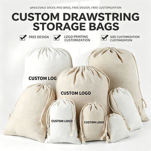 Bolsa de lona de lino ecológica reutilizable con diseño de logotipo personalizado, bolsillo con solapa, protector de tela portátil para bolsos y ropa - Product Image 1