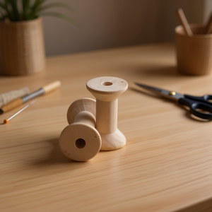 Bobine in legno Ilan 45x60mm 2 pezzi per cucito e artigianato - Product Image 2