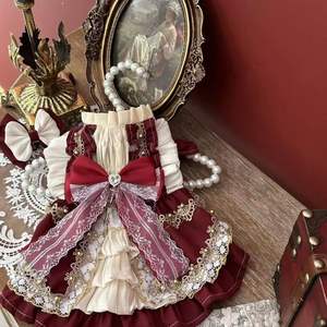 Hunde- & Katzen-Kleid aus atmungsaktivem Stoff im Lolita-Prinzessinnen-Stil mit niedlichen Spitzenkanten für alle Jahreszeiten im Teddybär-Stil - Product Image 2