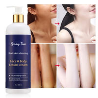 Lotion corporelle hydratante blanchissante biologique à étiquette privée pour peaux noires 150 ml