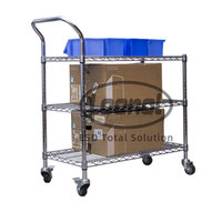 Leenol Venta directa de fábrica Carros de mano y carros SMD SMT ESD PCB Estante de carrete 5 niveles Estantería de almacenamiento de alambre cromado Carro