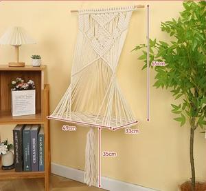 <span class=keywords><strong>Tapiz</strong></span> de <span class=keywords><strong>Pared</strong></span> de Macramé de Cuerda de Algodón Tejido a Mano, Decoración Bohemia <span class=keywords><strong>para</strong></span> el Hogar, Cuna Colgante Multifuncional <span class=keywords><strong>para</strong></span> Uso en Interiores - Product Image 6