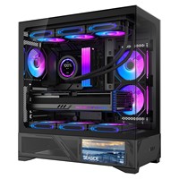 Boîtier PC Gaming ATX Micro-ATX ITX Mid-Tower en Verre Trempé OEM Blanc 220A09 pour Ordinateur de Bureau – Vente en Gros