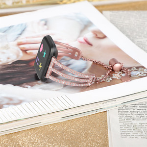 <span class=keywords><strong>Bracelet</strong></span> en métal pour <span class=keywords><strong>Fitbit</strong></span> <span class=keywords><strong>Versa</strong></span>, <span class=keywords><strong>bracelet</strong></span> en acier inoxydable avec diamants - Product Image 5