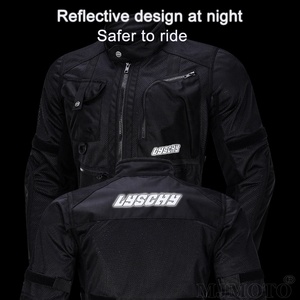 LYSCHY Veste <span class=keywords><strong>de</strong></span> moto d'été en maille Hommes Femmes Veste <span class=keywords><strong>de</strong></span> cyclisme Veste respirante Motocross Vêtements Body Armor CE2 Level <span class=keywords><strong>Protection</strong></span> - Product Image 4