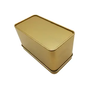 Grote Hoeveelheid Custom Recyclebare Juwelendoos Gouden Metalen Doos Theecontainer Blikken Doos