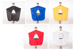 Cape de barbier confortable en polyester avec logo personnalisé, <span class=keywords><strong>fenêtre</strong></span> de visualisation transparente, imperméable, <span class=keywords><strong>tablier</strong></span> pour salon de coiffure - Product Image 6
